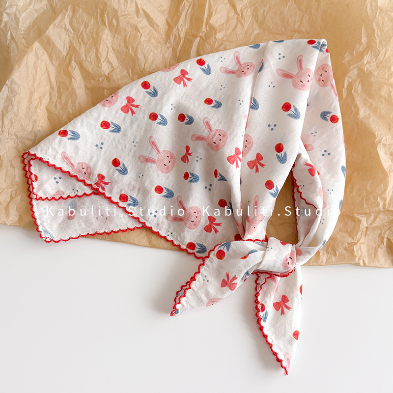 コットンリネンスクエアスカーフ 58cm 花柄プリント 高品 - Head Wrap Turban のレビューと価格