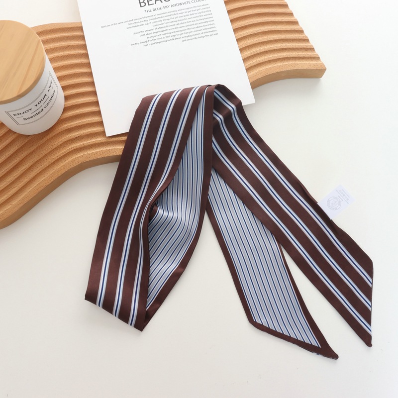 2025 新ストライプ小さなシルクスカーフ女性の春と夏オール - Silk Tie Striped のレビューと価格