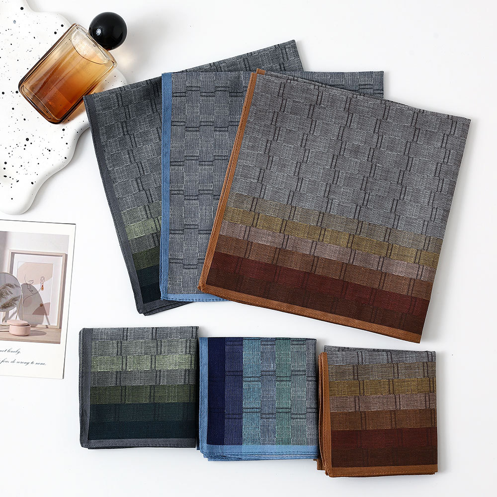 メンズコットン先染めコントラストカラーチェック柄ハンカチ ク - Handkerchief Cotton Men のレビューと価格