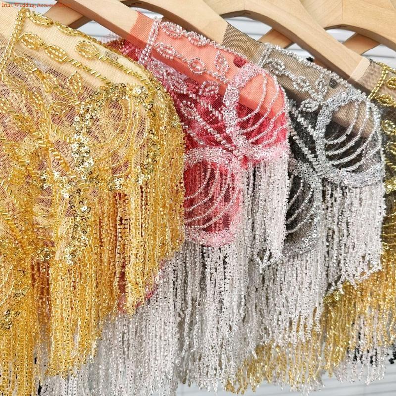 G92D 刺繍スパンコール ビーズタッセル ショール フラッ - Stole Wedding Shawl のレビューと価格