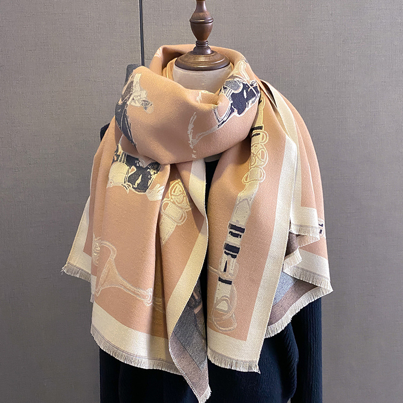 2024 高級暖かいパシュミナショール女性スカーフ厚い冬旅行 - Woven Scarf Blanket のレビューと価格